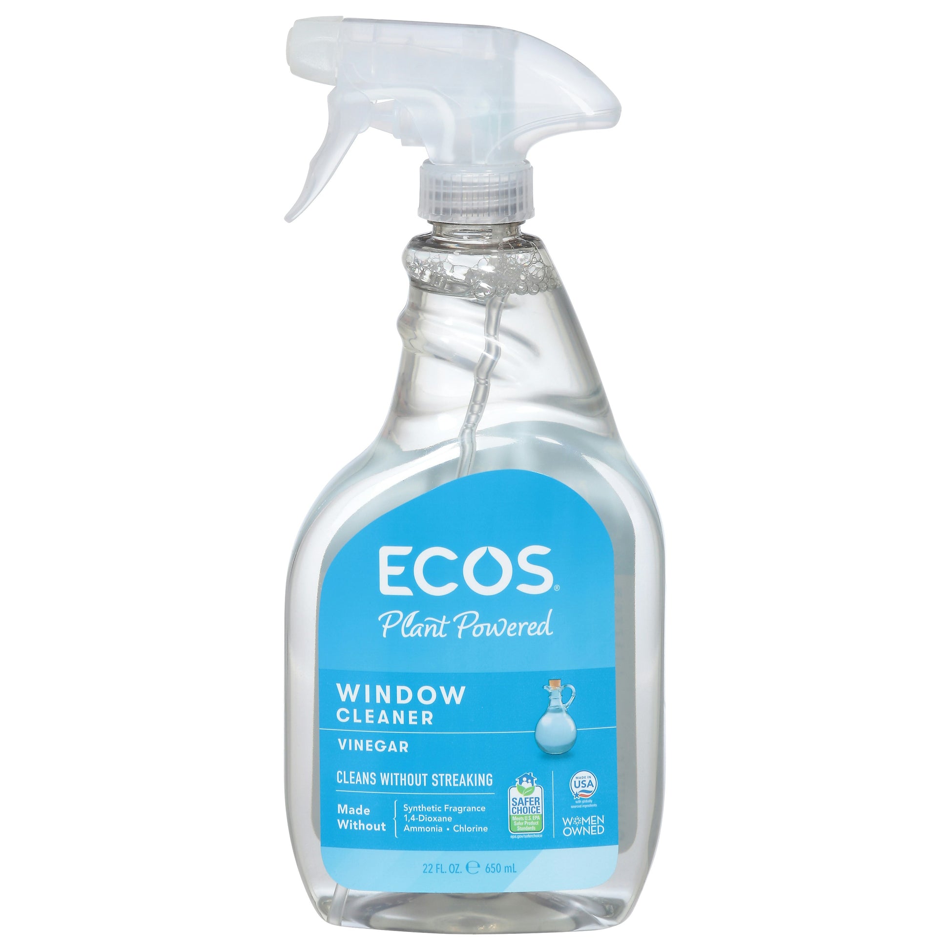 Ecos Household Cleaning Window Vinegar 22 Oz Pack of 6