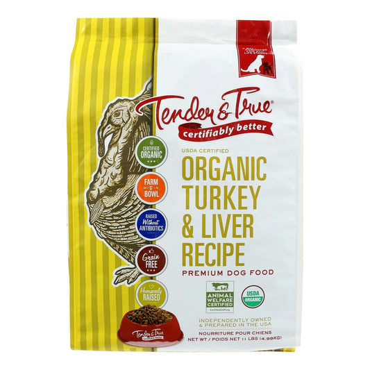 Tender And True Kible Dog Turkey & Liver Organic 11 Lb