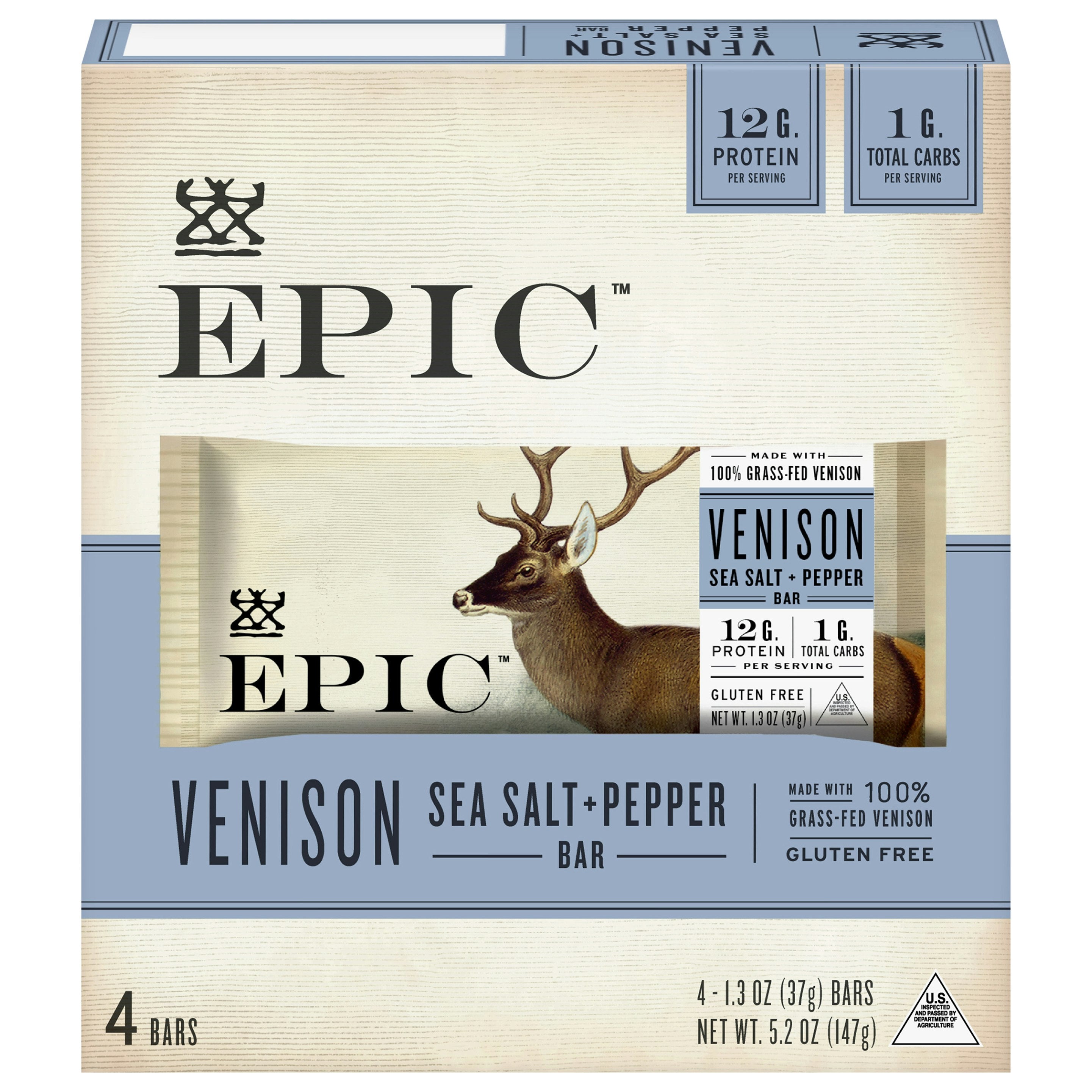 Epic Bars Sea Salt Vensison 4Pk