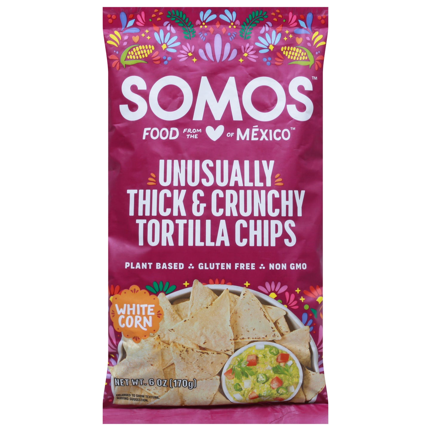 Somos Chips Tortilla White Corn 6 Oz (Pack of 12)