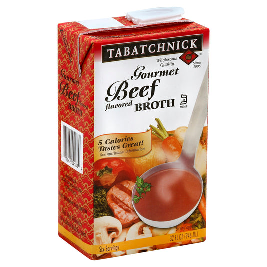 Tabatchnick Soup Gourmet Beef Broth 32 Oz (Pack of 12)