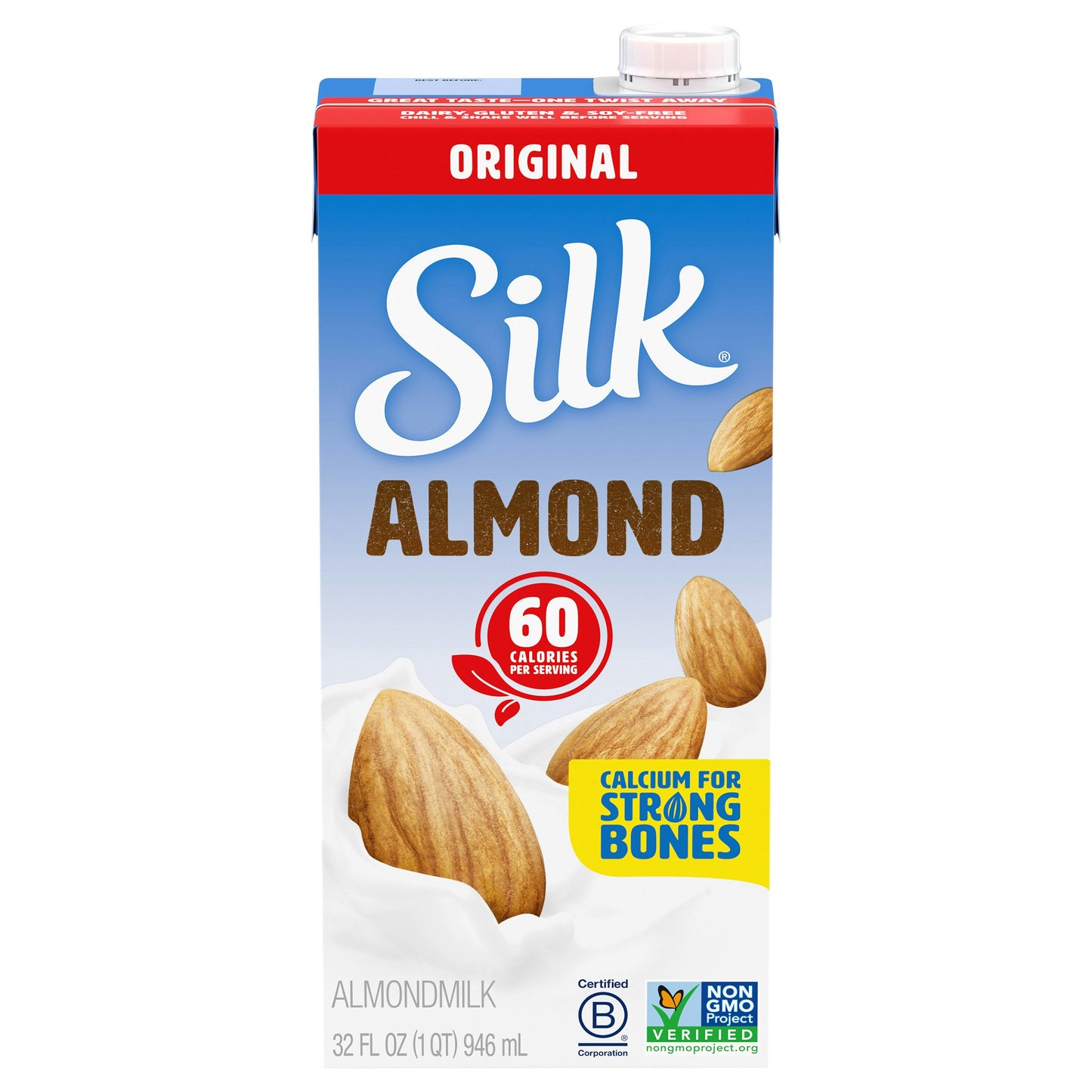 Silk Almond Milk Original 32 FO (Pack of 6)