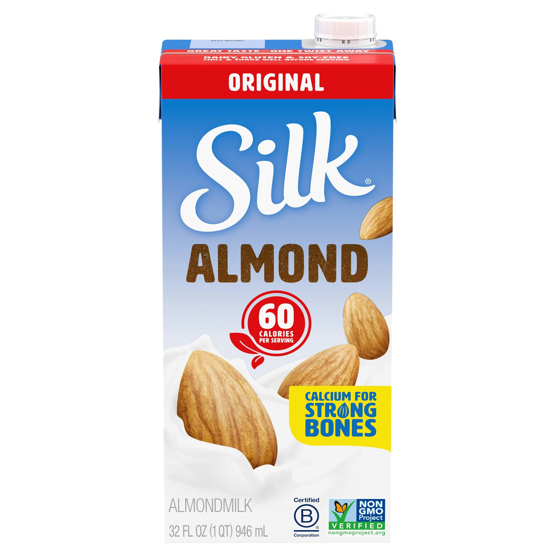 Silk Almond Milk Original 32 FO (Pack of 6)