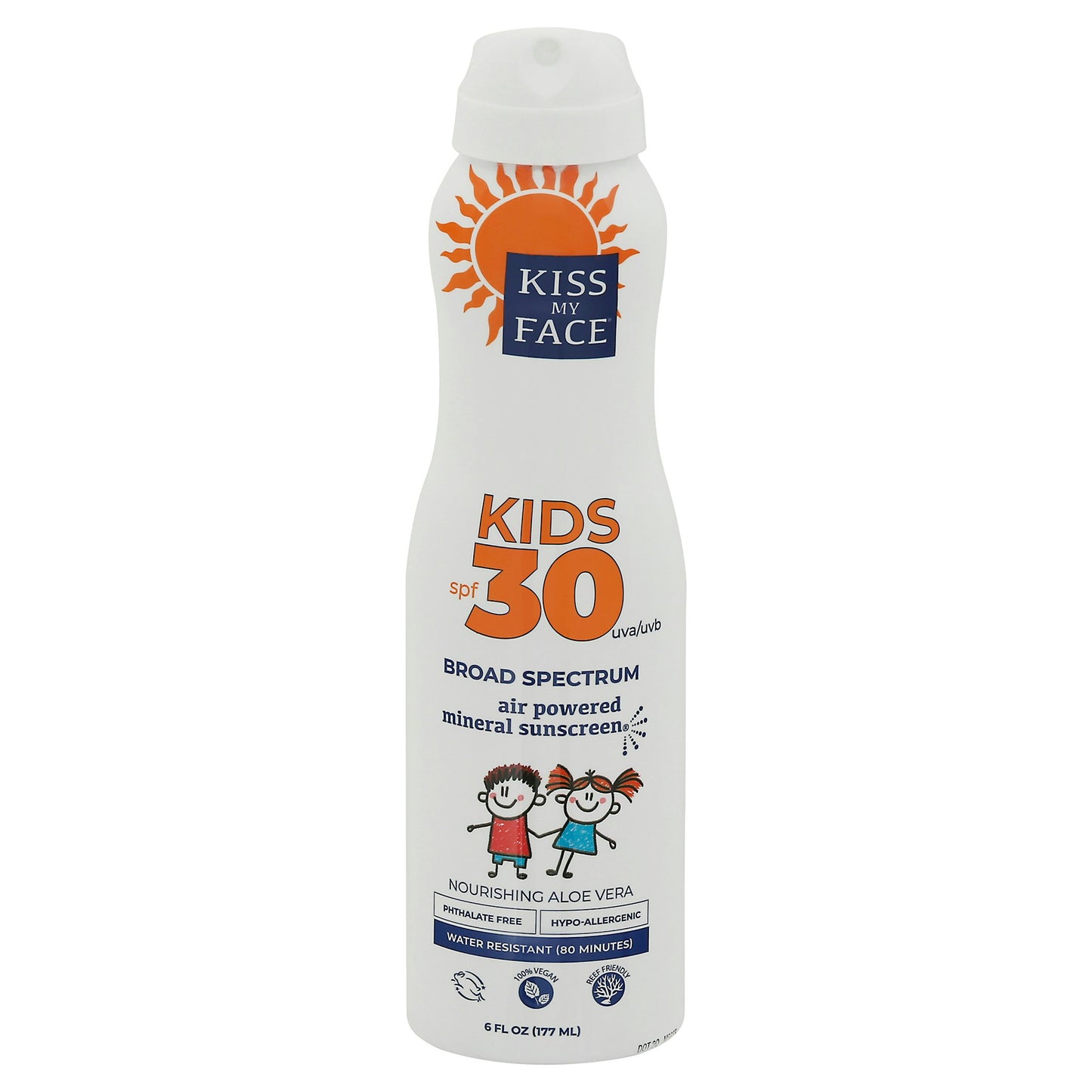 Kiss My Face Sun Mineral Kids Spray SPF30 6 Oz (Pack of 3)