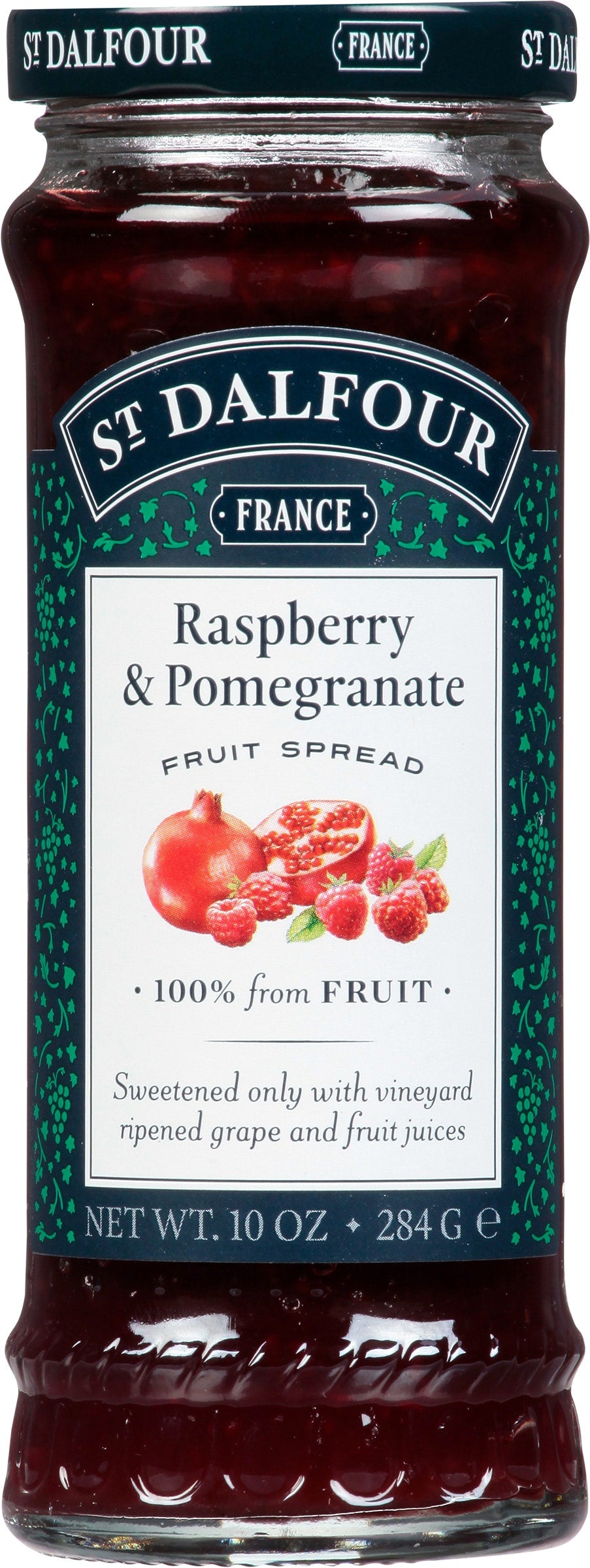 St. Dalfour Fruit Spread Red Raspberry & Pomegranate - 10 Oz (Pack of 6)