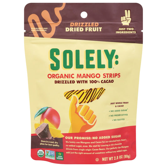 Solely Mango Cacao Dried Strips 2.8 oz (Pack of 8)