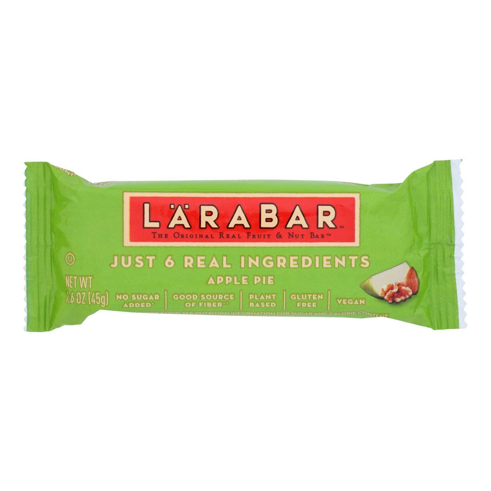 Larabar Food Bar Fruit & Nut Apple Pie Gluten Free 1.6 Oz Pack of 16
