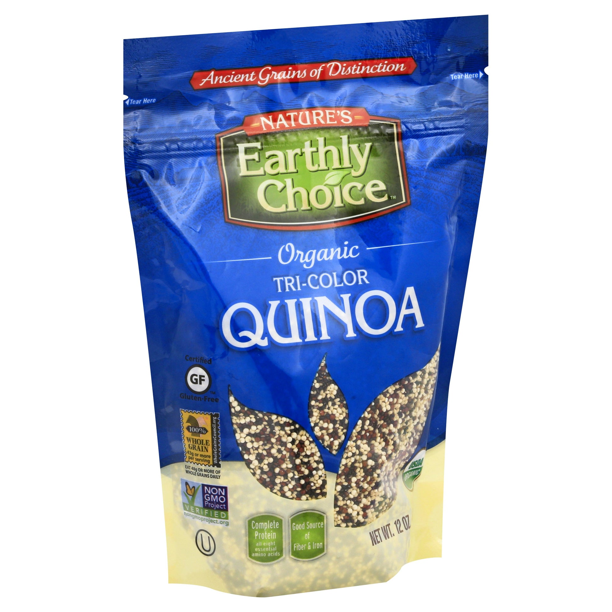Natures Earthly Choice Quinoa 3 Color Organic 12 Oz (Pack of 6)