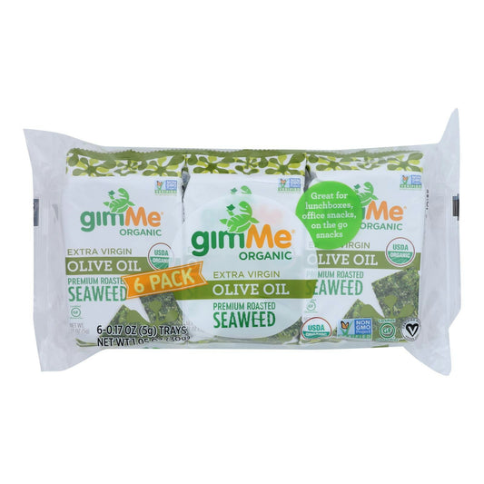 Gimme Seaweed Snacks Seaweed Snk,og2,evoo Organic 0.17 Oz Pack of 8