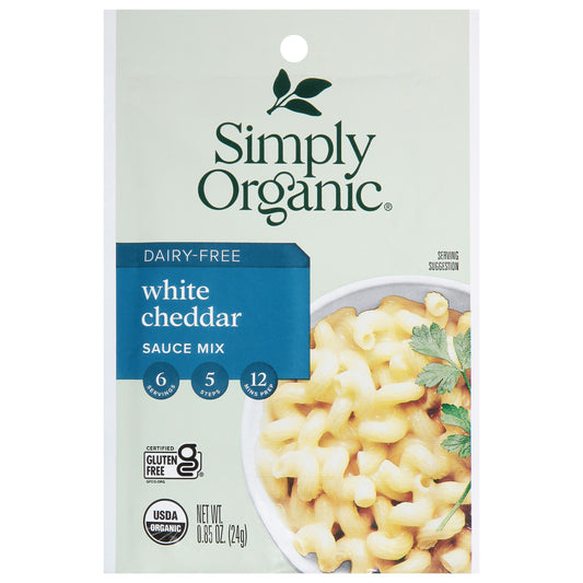 Simply Organic Sauce Mix White Cheddar 0.85 Oz (Pack of 12)