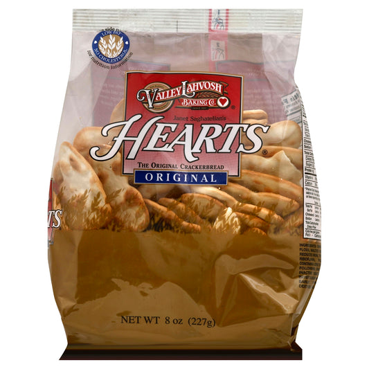 Valley Lahvosh Cracker Heart Original Bag 8 Oz (Pack of 12)