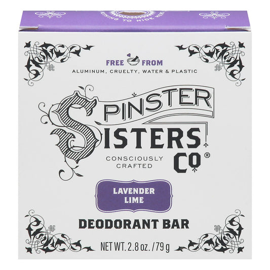 Spinster Sisters Deodorant Bar Lavender Lime 2.8 Oz