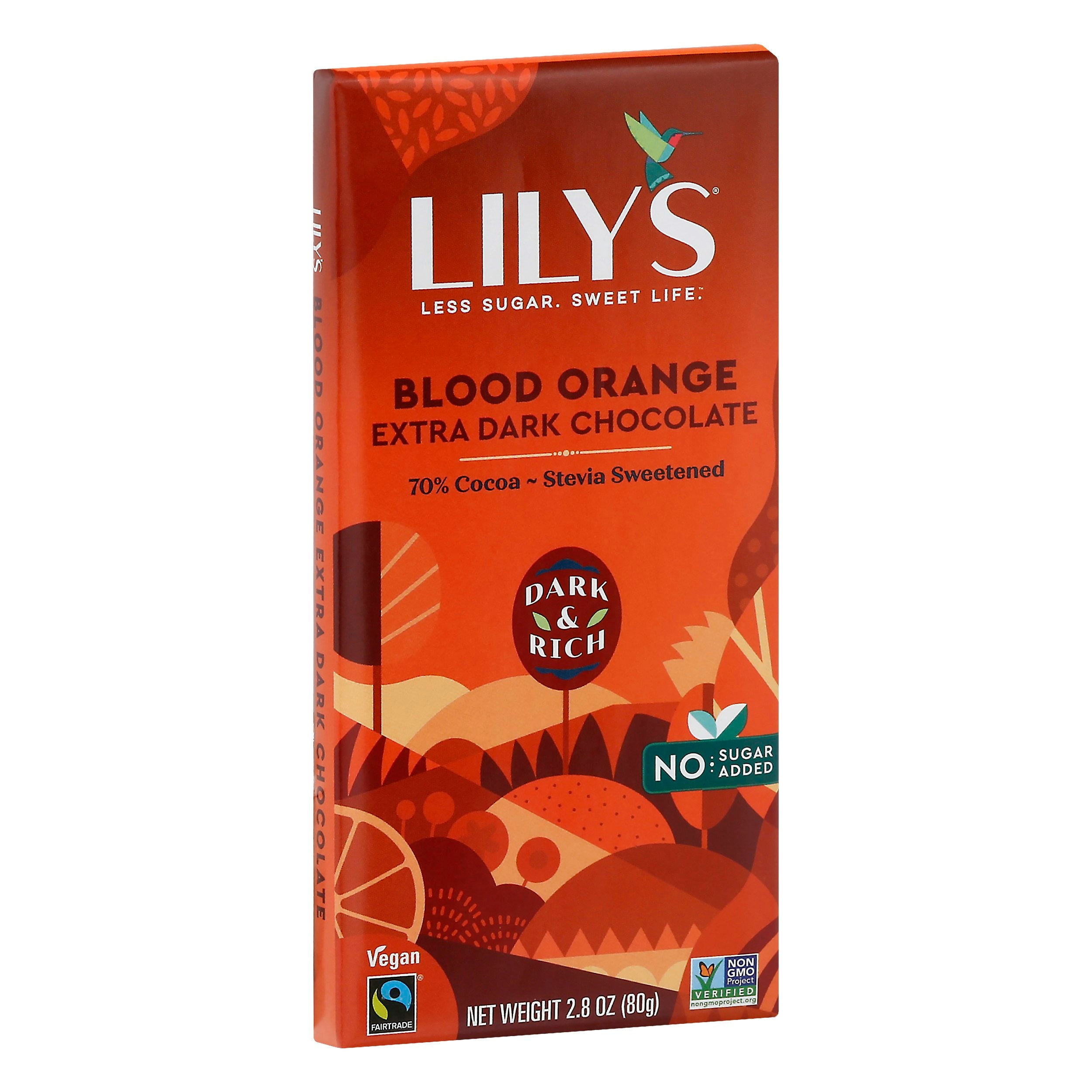 Lily's Chocolate Bar Dark 70% Blood Orange