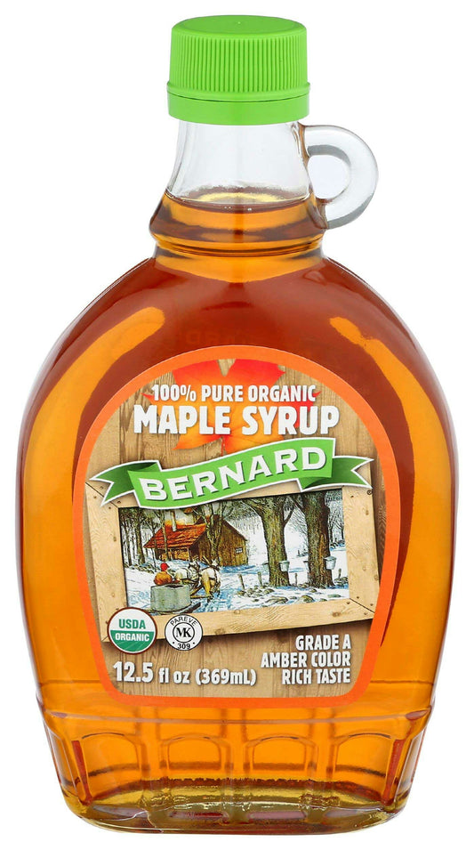 Bernard Organic Amber Color Maple Syrup - 12.5 Fluid Ounce (Pack of 6)