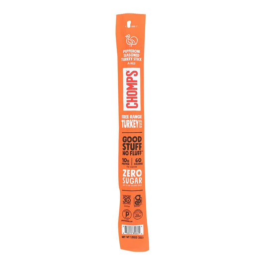 Chomps Pepperoni Turkey Sticks 1.15 Oz Pack of 24