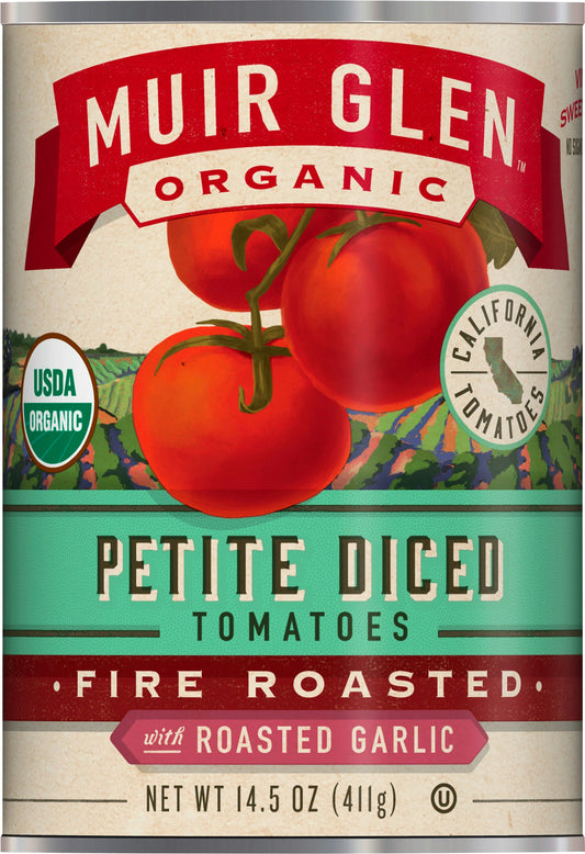 Muir Glen Tomato Diced Roasted Organic 14.5 Oz Pack of 12