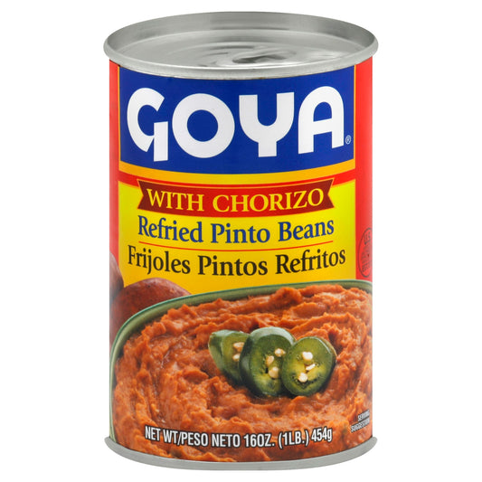 Goya Bean Refried Choriz 16 Oz (Pack of 12)