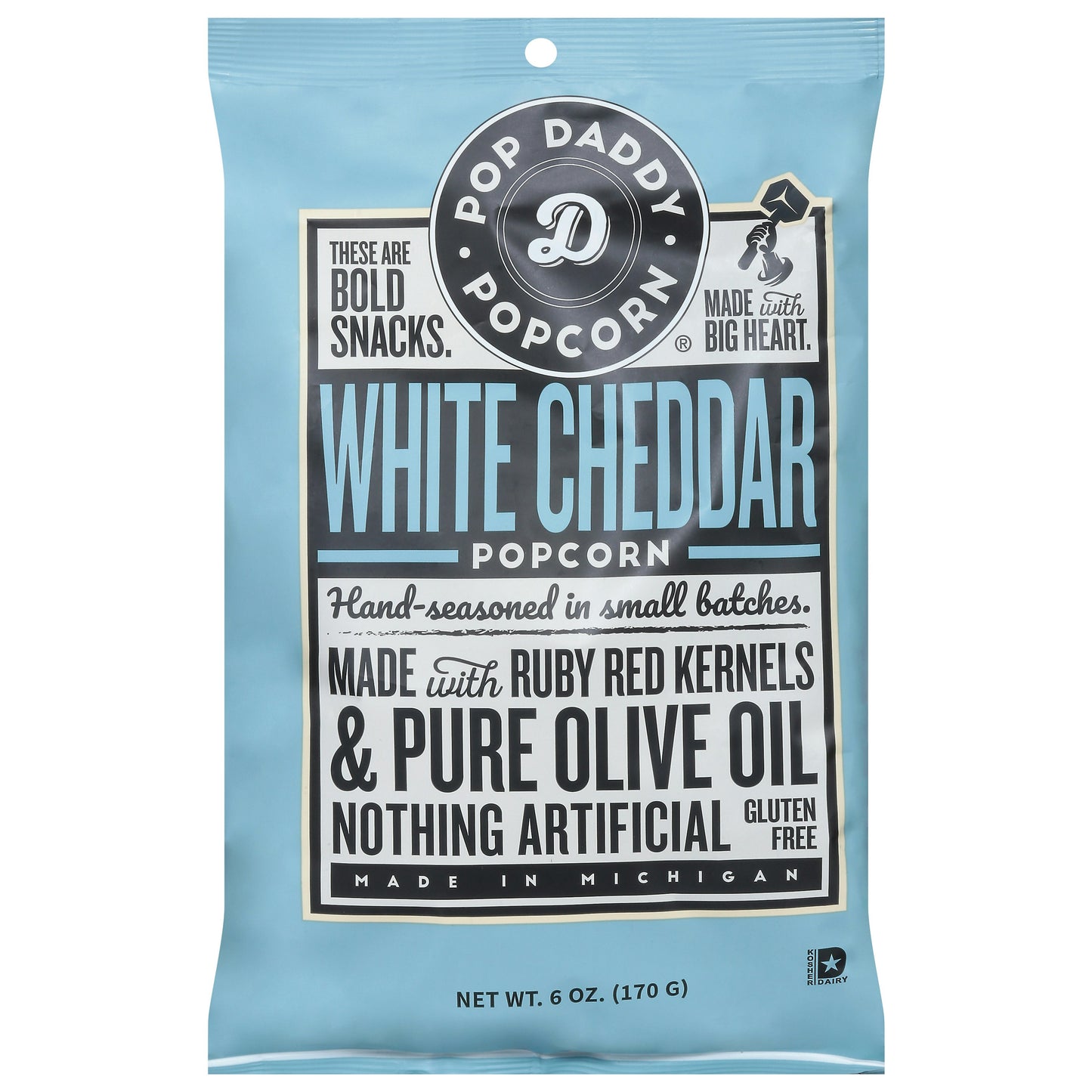 Pop Daddy Popcorn & Pretzel White Cheddar Popcorn 6 Oz (Pack of 12)
