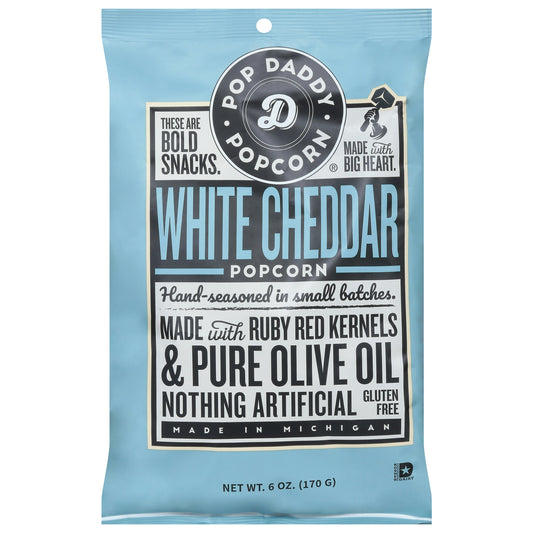 Pop Daddy Popcorn & Pretzel White Cheddar Popcorn 6 Oz (Pack of 12)
