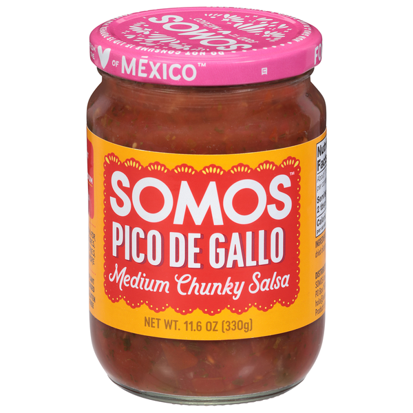 SOMOS (Pack of 12) Somos Salsa Pico De Gallo Medium Authentic Mexican Dip & Sa 11.6 Oz