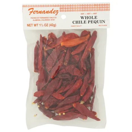 FERNANDEZ (Pack of 36) Fernandez Chile Pequin Whole Authentic Mexican Chili Pepper 1.5 Oz