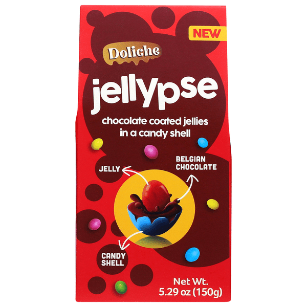 DOLICHE (Pack of 18) Doliche Chocolate Coated Jellies Natural Grocery Candy 5.29 Oz
