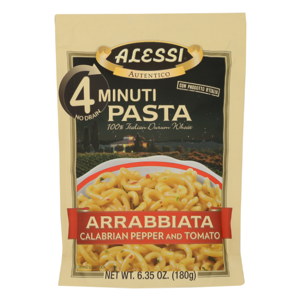ALESSI (Pack of 18) Alessi Arrabbiata Pasta Quick 4 Minute Italian Entree 6.35 Oz