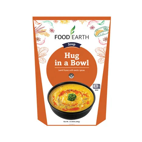 FOOD EARTH (Pack of 18) Food Earth Soup Hug Bowl Five Lentil Natural Indian Soup 10.58 Oz