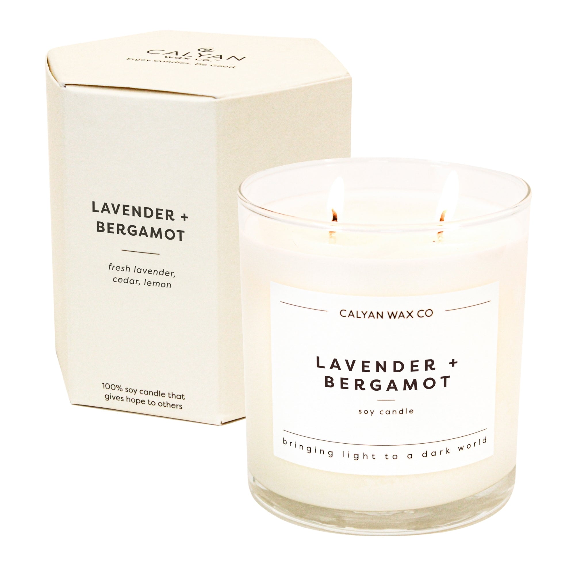 CALYAN WAX CO (Pack of 3) Calyan Wax Co Lavender Bergamot Soy Container Candle 8.8 Oz