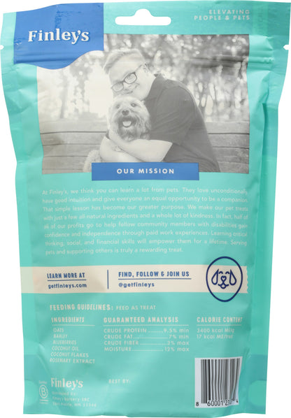 Finleys Biscuit Dog Bluberry Coconut 12 Oz Pack of 6