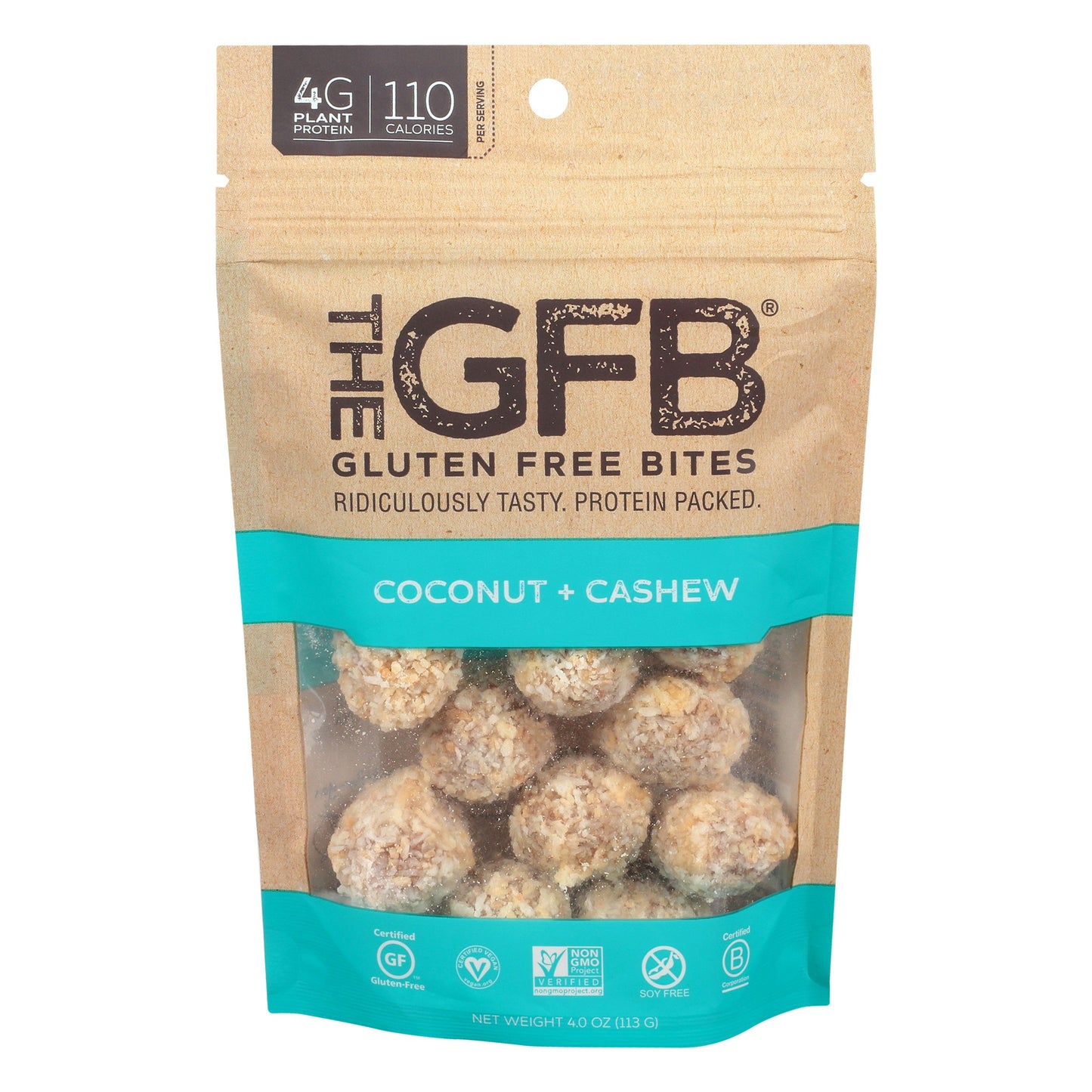 The GFB Bites Coconut Cashew 4 oz (Pack of 6)