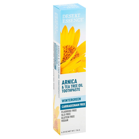 Desert Essence Toothpaste Tea Tree Arnica 6.25 Oz (Pack of 3)