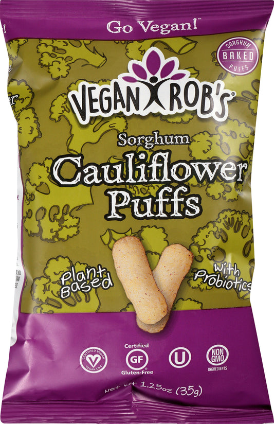 Veganrobs Puffs Cauliflower Probiotic 1.25 Oz (Pack Of 24)
