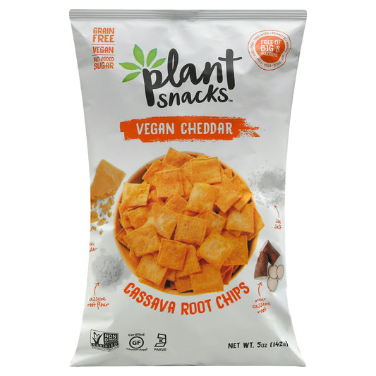 Plant Snacks Brand Chips Cassava Root Cheddar 5 Oz Pack of 12
