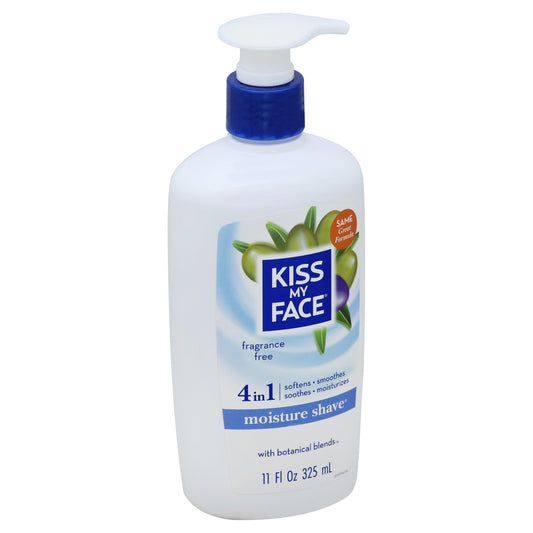 Kiss My Face Shave Moist Fragance Free 11 Oz (Pack of 3)