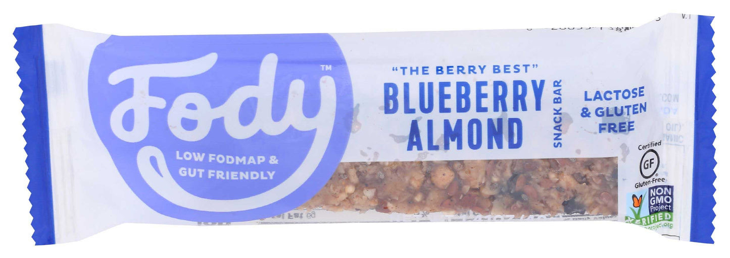 Fody Blueberry Almond Snack Bar - 1.41 Ounce (Pack of 12)