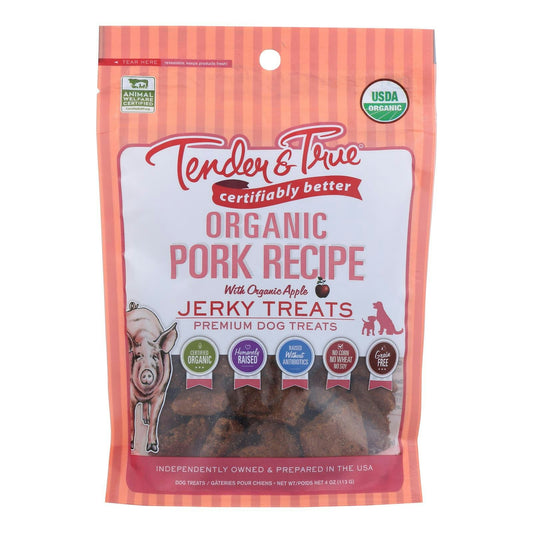 Tender & True - Dog Treat Pork Jerky 4 oz (Pack of 10)