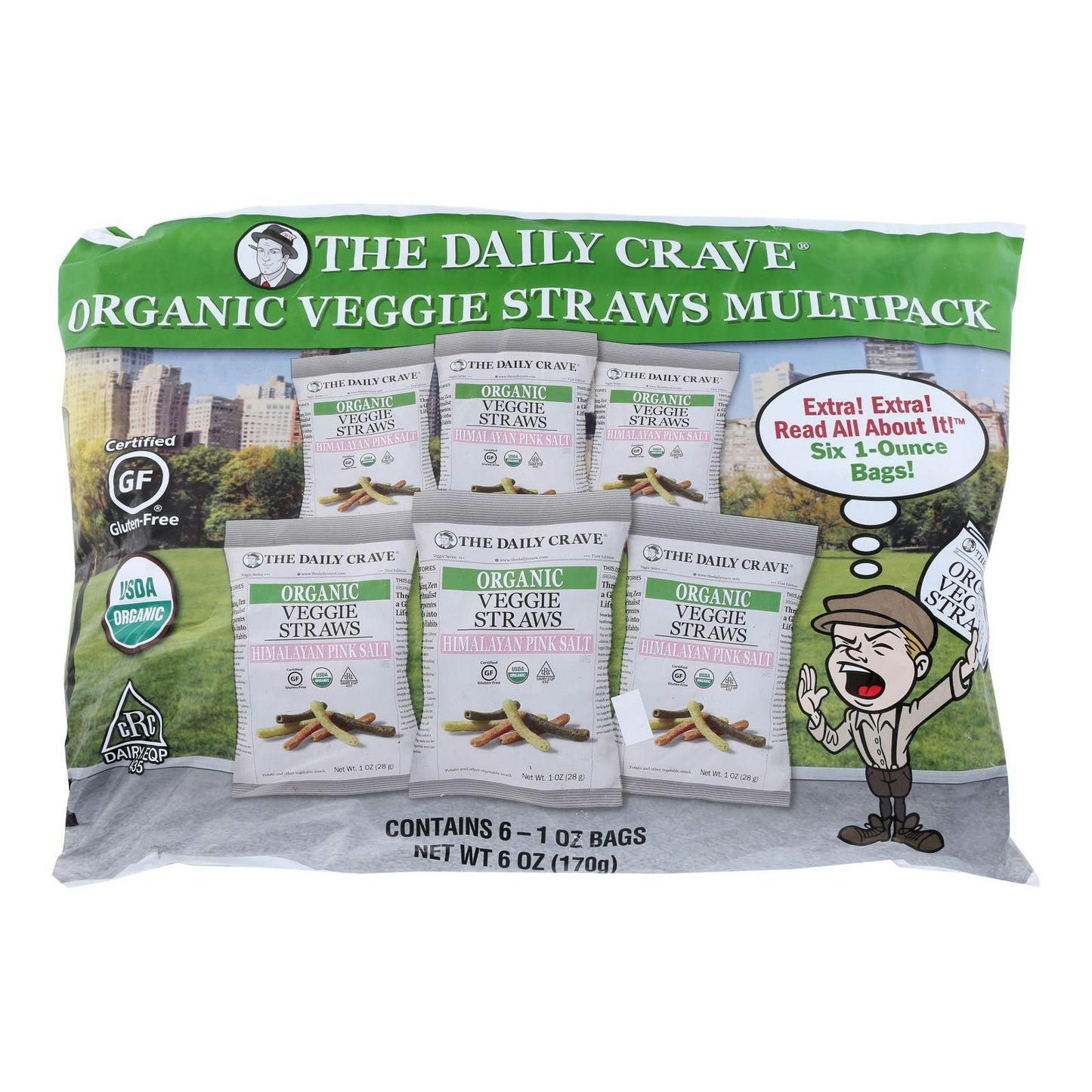 The Daily Crave - Veggie Straw Multipack - 1 oz, 6 Per Pack (4 Packs Total)