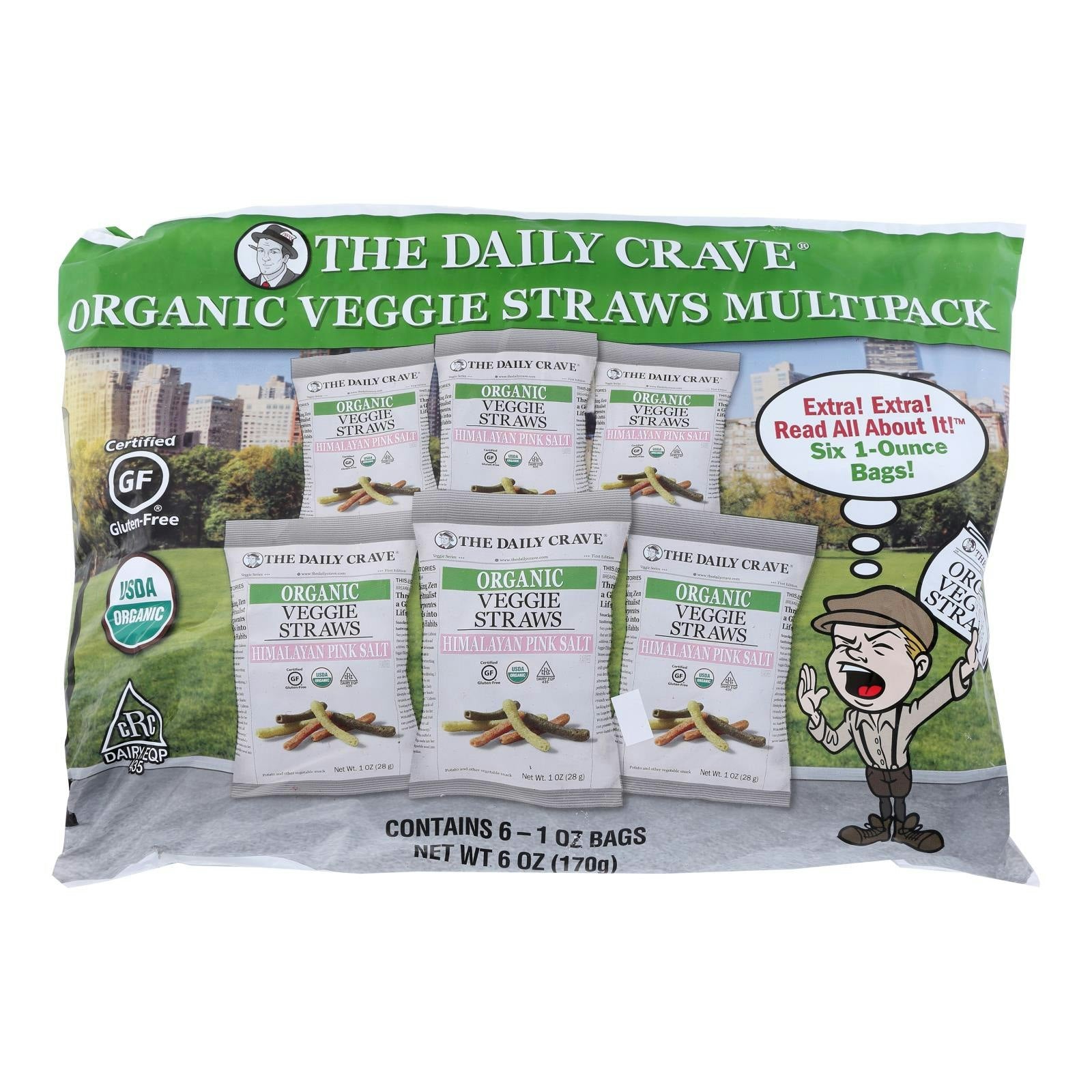 The Daily Crave - Veggie Straw Multipack - 1 oz, 6 Per Pack (4 Packs Total)