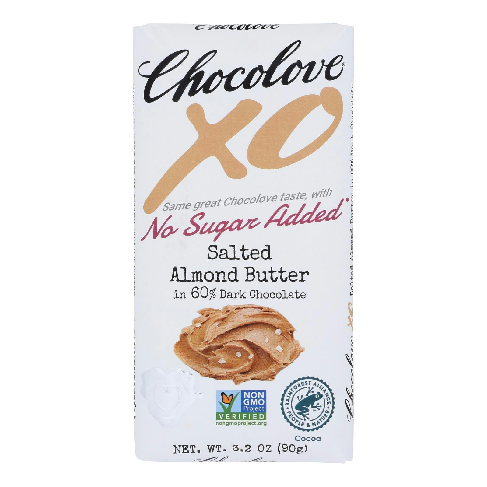 Chocolove Salt Almond Butter Dark Chocolate Bar XO