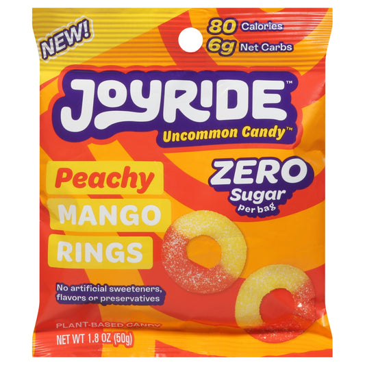 Joyride Rings Peachy Mango Zero Sugar - 1.8 OZ (Pack of 8)