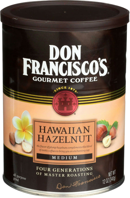 Don Francisco Hawaiian Hazelnut Medium Roast Coffee 12 Oz Pack of 6