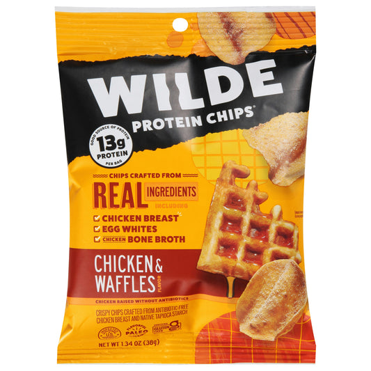 Wilde Snacks Chip Chicken & Waffle 1.34 Oz Pack of 8