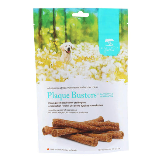 Caledon Farms - Dog Treat Plaque Busters Bacon 4.9 oz (Pack of 4)