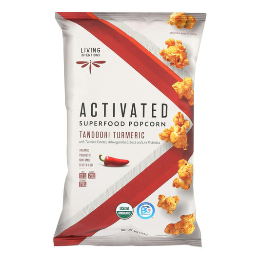 Living Intentions Popcorn Tandoori Turmeric 4 Oz (Pack of 12)