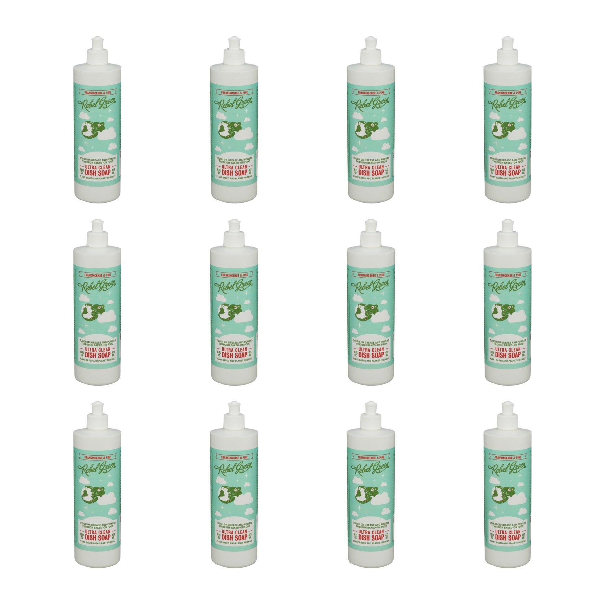 REBEL GREEN (Pack of 12) Rebel Green Soap Dish Frankincense Pine 16 Oz