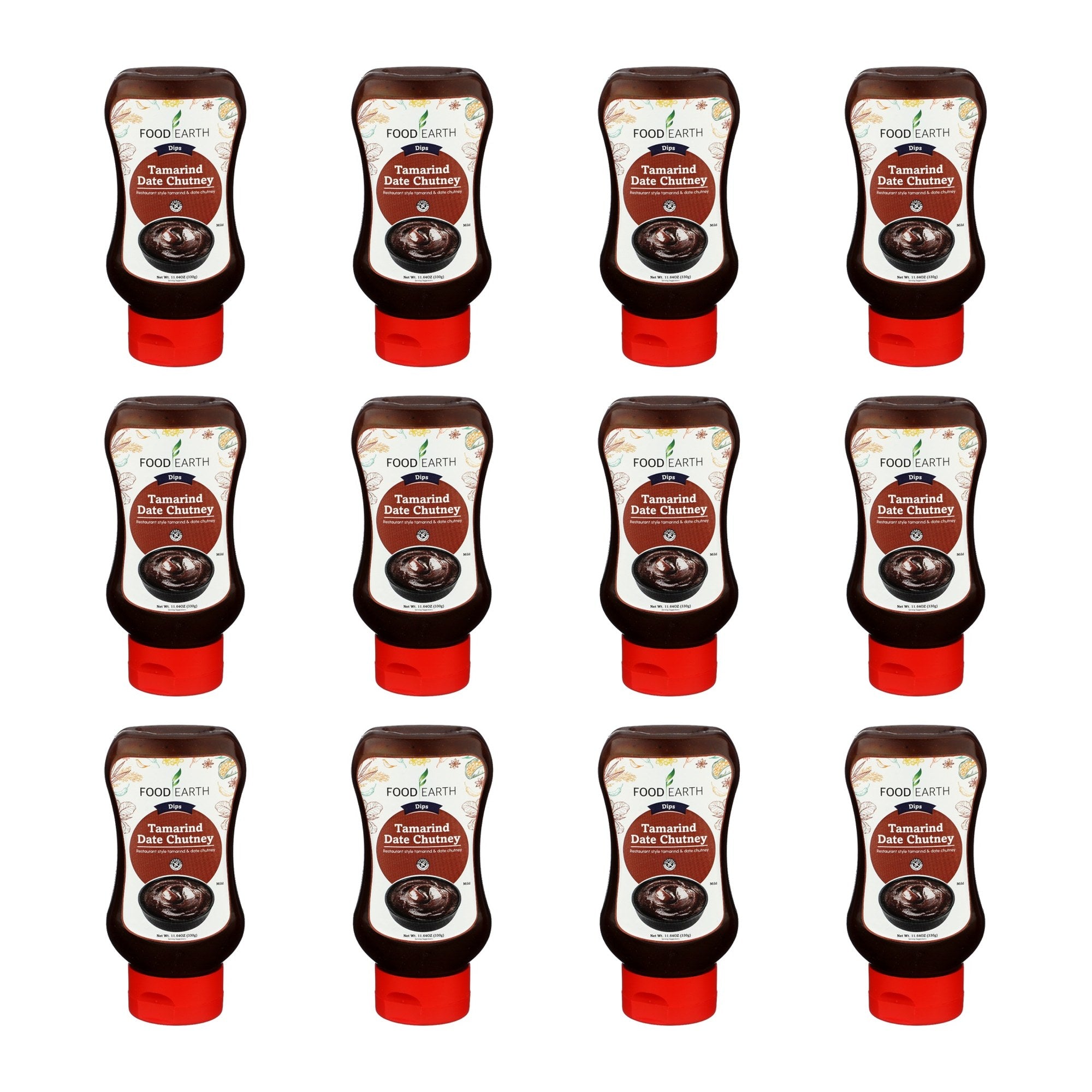 FOOD EARTH (Pack of 12) Food Earth Tamarind Date Chutney Dip Sauce 11.64 Oz