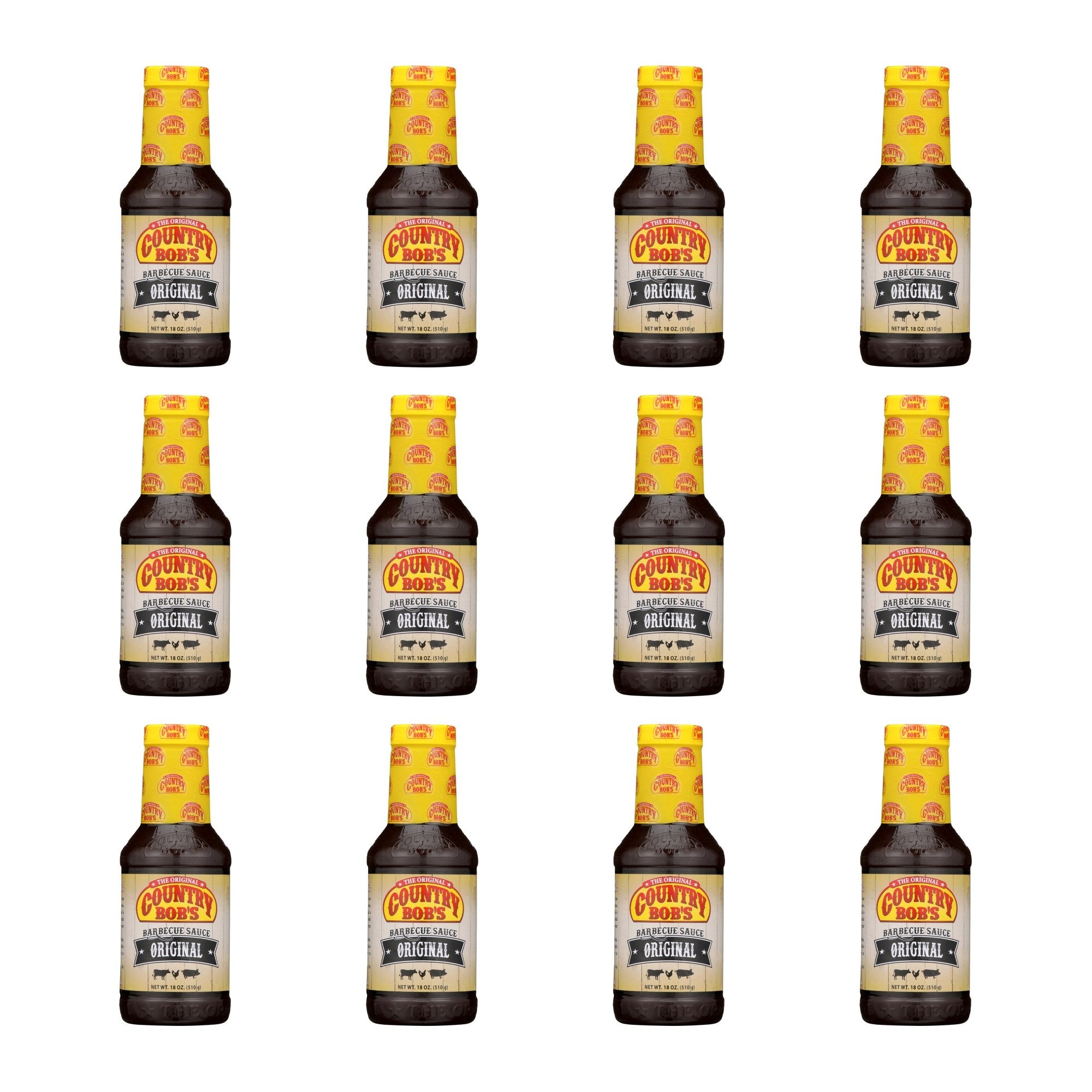 COUNTRY BOBS (Pack of 12) Country Bob's Barbecue Original Sauce 18 Fl Oz