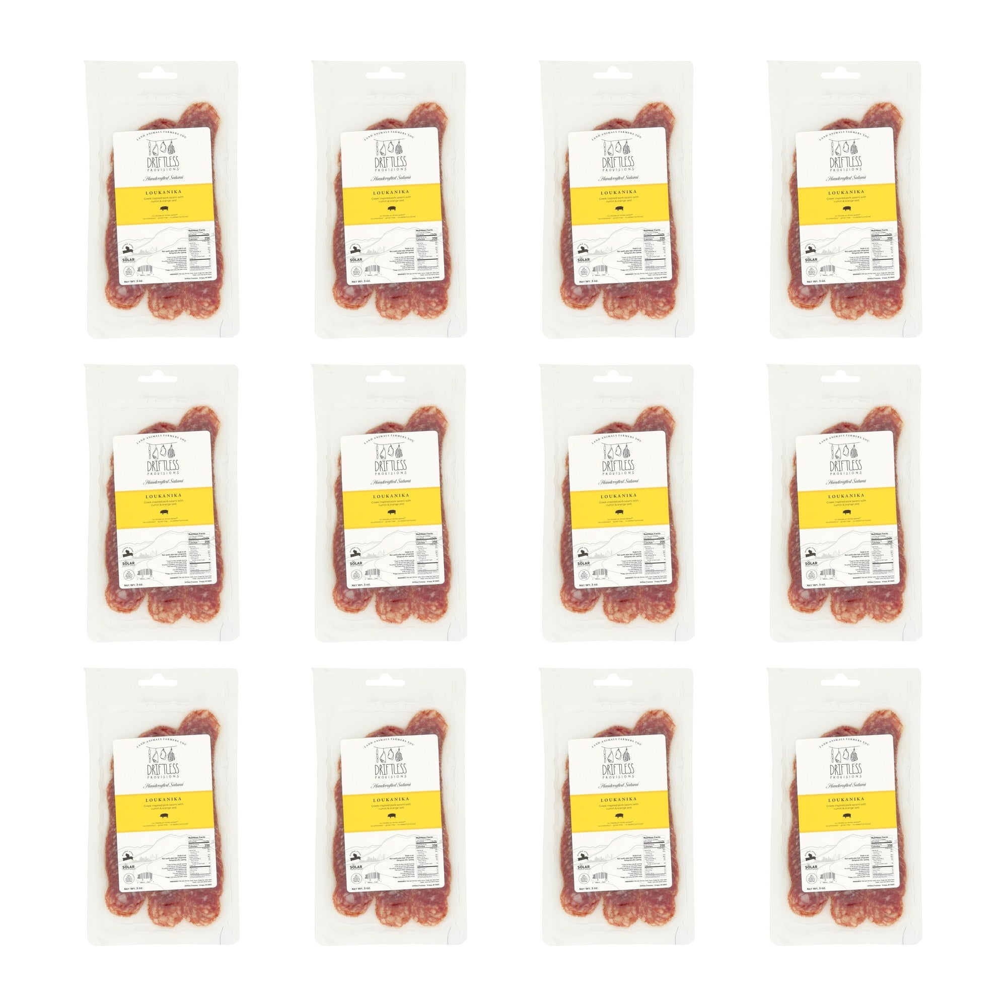 Driftless Provisions Salami Loukanika Sliced