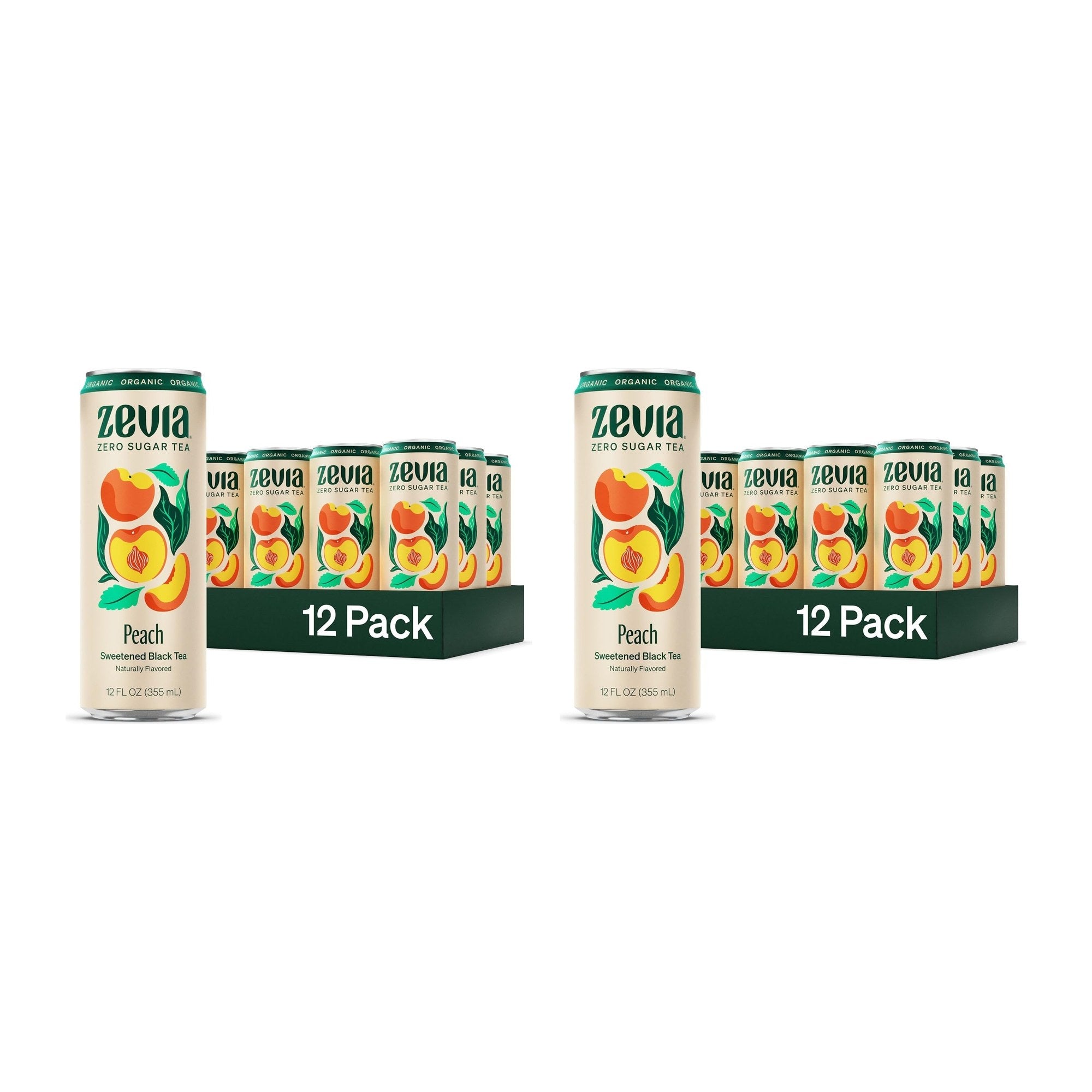 Zevia Organic Black Tea Peach RTD Beverage